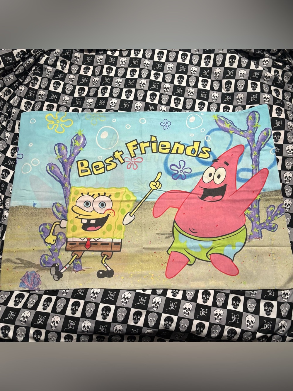 Vintage Y2K SpongeBob SquarePants Best Friend Nickelodeon Pillowcase